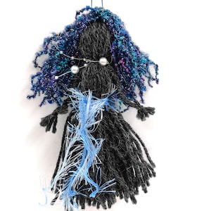 Black Good Luck Spirit Talisman, Voodoo Doll Poppet, Black Home protection ghost, LOve Spell poppet, Fantasy creature, Money drawing doll