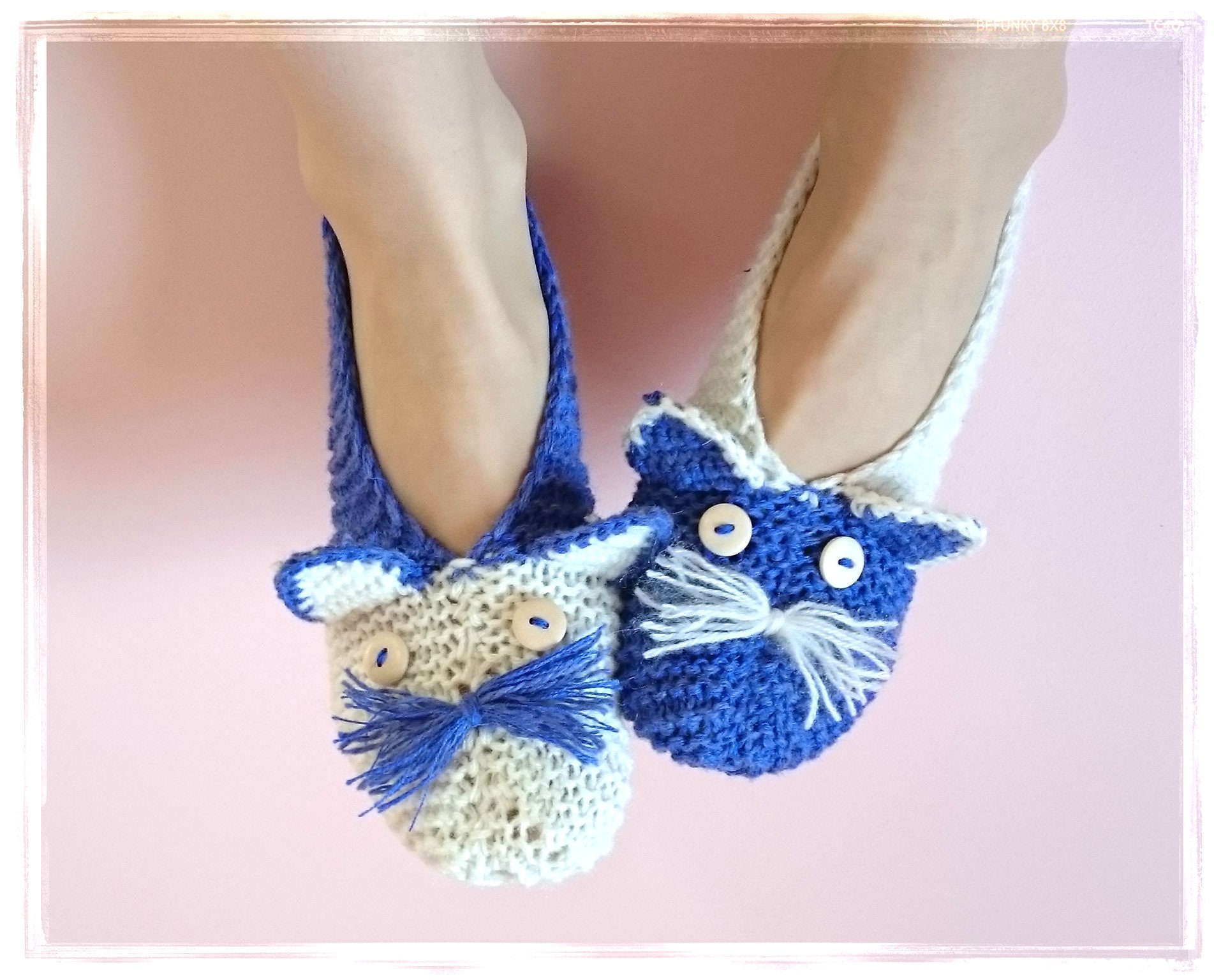 Cat Slippers Socks Mismatched Slippers Funny Animal Slipper - Etsy