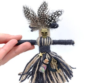 Poppet Voodoo Talisman for Protection Luck Prosperity Health, Voodoo Altar Decor for Ritual, Real voodoo Hoodoo Dolly, Houswarming Gift