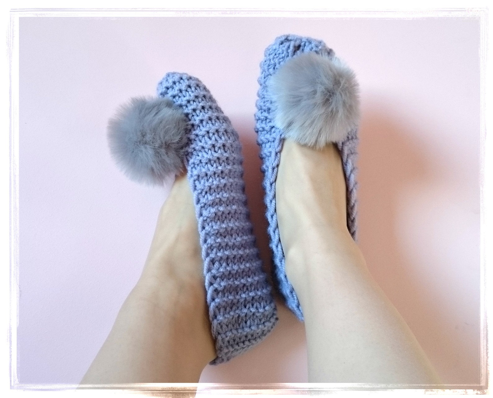 slippers, women leg warmers, pom pom slippers, alpaca wool socks, room shoes, knitted slippers, purple ballets, furry slipper so