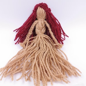 Poppet Good Luck Protection Talisman, Poppet Spell Doll for Altar Decor, Travel Poppet Fairy Witch, Handmade kitchen Woolen Felt Figurine