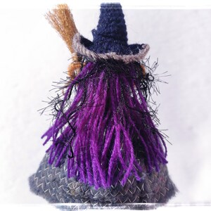 Good luck KITCHEN WITCH DOLL, Horror Decor, Hanging Witch, Ooak art doll, Wooden Figurine, Handcrafted witch, Halloween witch, Hedge Witch image 9