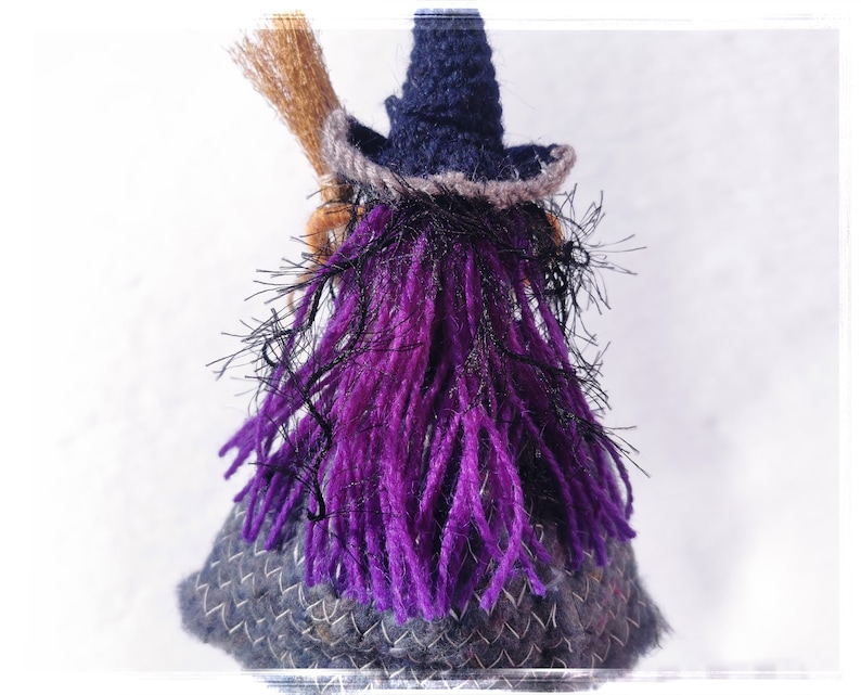 Good luck KITCHEN WITCH DOLL, Horror Decor, Hanging Witch, Ooak art doll, Wooden Figurine, Handcrafted witch, Halloween witch, Hedge Witch image 9