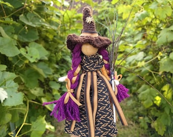 Magical Protection Gift, Witch of Pendle Charm, Forest Fairy Figurine, Cottagecore Lucky Kitchen Witch
