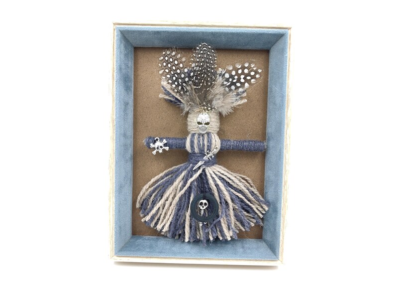 Voodoo Art Doll in Frame, Handmade Voodoo Hoodoo Figurine, Birthday ...