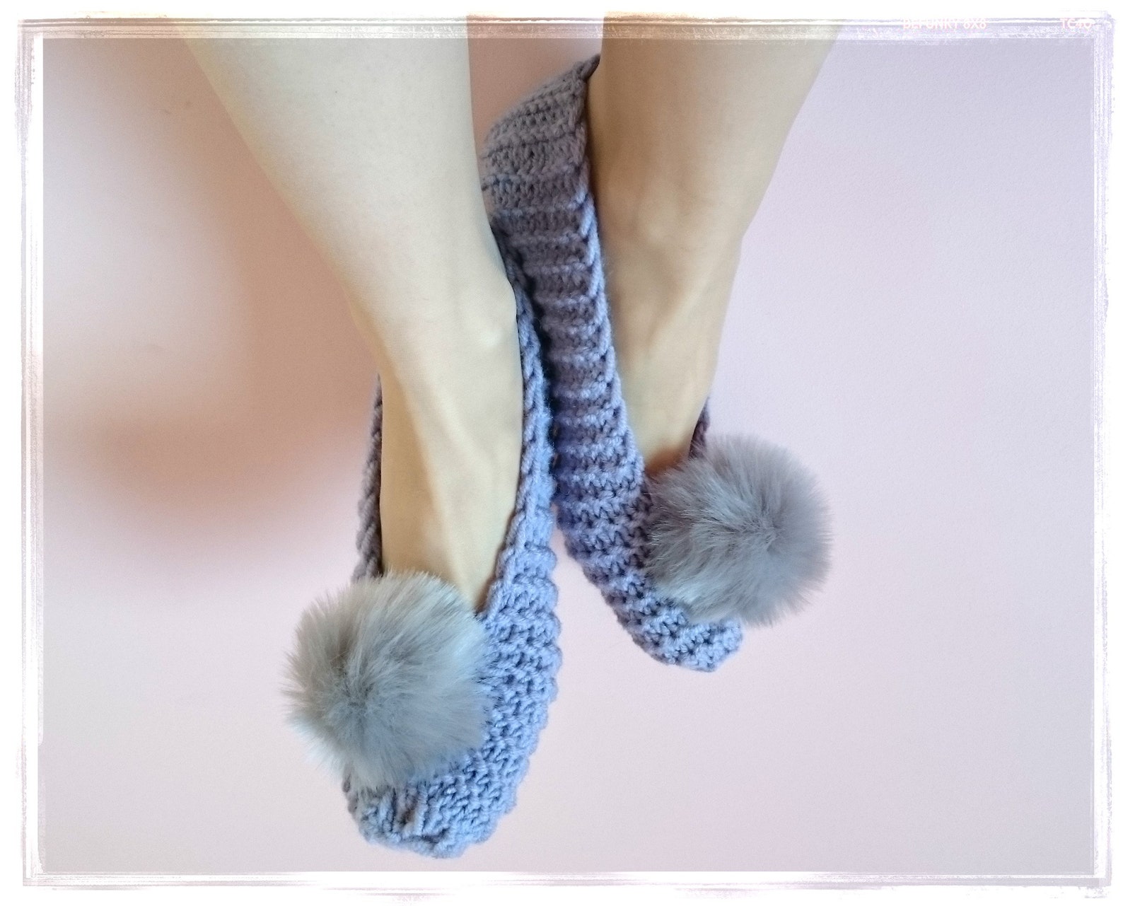 slippers, women leg warmers, pom pom slippers, alpaca wool socks, room shoes, knitted slippers, purple ballets, furry slipper so