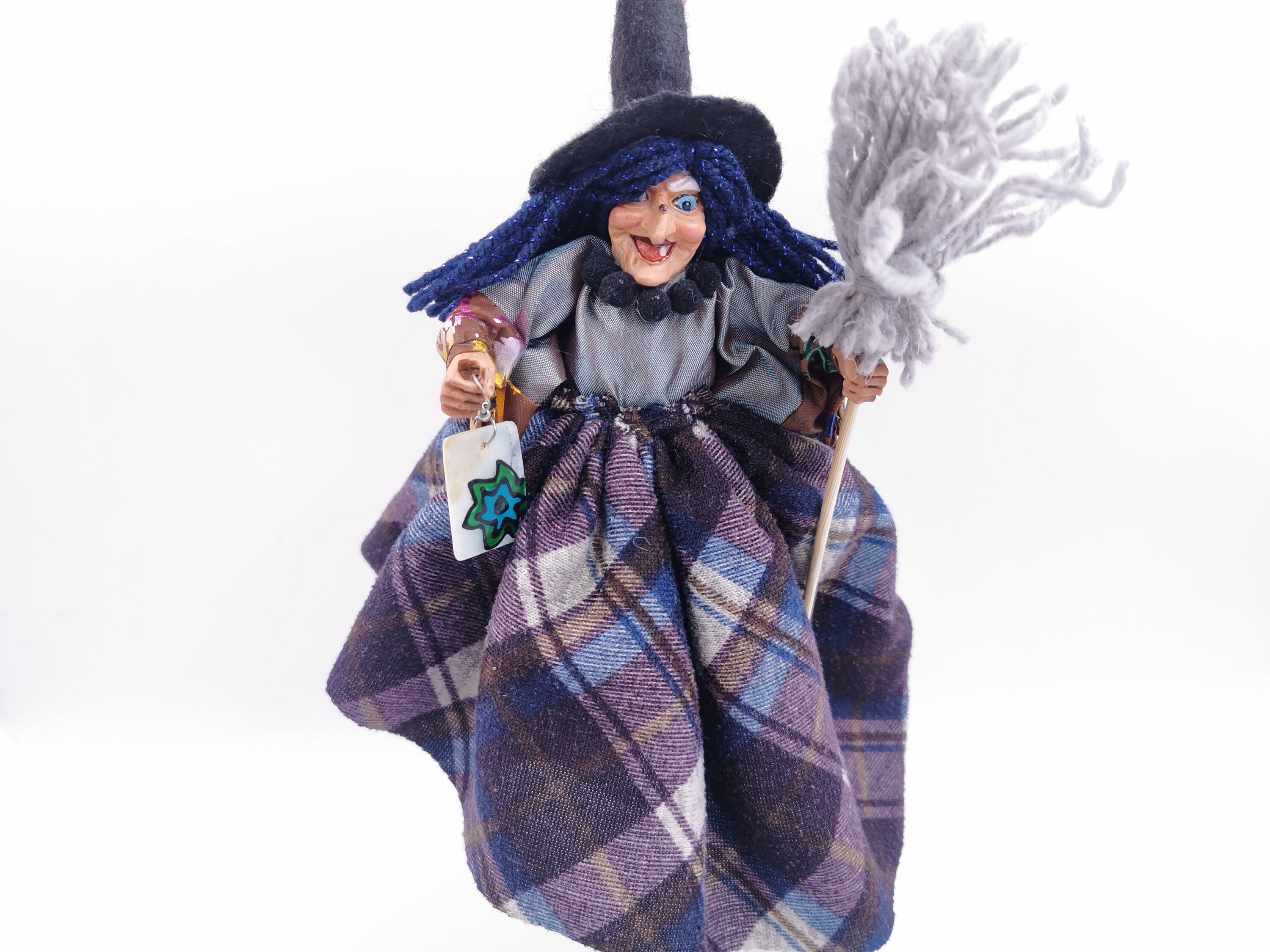 Poupée de sorcière, poupée de sorcière Halloween décoration de chambre à  coucher, ornements de décoration de bureau de sorcières d'Halloween,  figurine de poupées de collection de sorcière de Noël, poupée de sorcière
