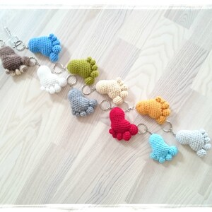 Foot Keychain, Hand Knit Little Foot Keyring, Funny Foot Key Holder ...