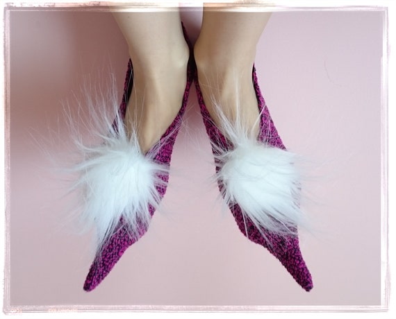 purple slippers womens