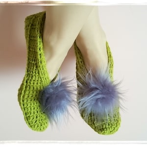 Pom pom Slippers, Home Schoenen, Chunky Slipper, Vrouwen beenwarmer, Huis Sokken slippers, Vrouwen Slippers, Bruidsmeisje Slippers, Kerstcadeau