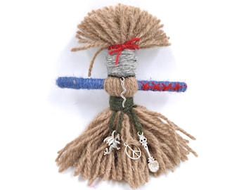 Poderosa muñeca vudú – Figura ritual para hechizos, talismán de protección y éxito, muñeca hoodoo hecha a mano, decoración para altar de brujería.