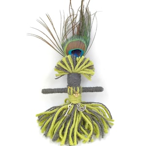 Poppet Voodoo-Puppe Talisman für Schutz Glück Wohlstand Gesundheit, Voodoo Altar Dekor für Ritual, echte Voodoo Hoodoo Dolly, Einweihungsparty Geschenk