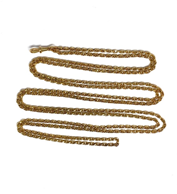 ANTIQUE 9ct GOLD GUARD Chain | Watch Chain Solid … - image 4