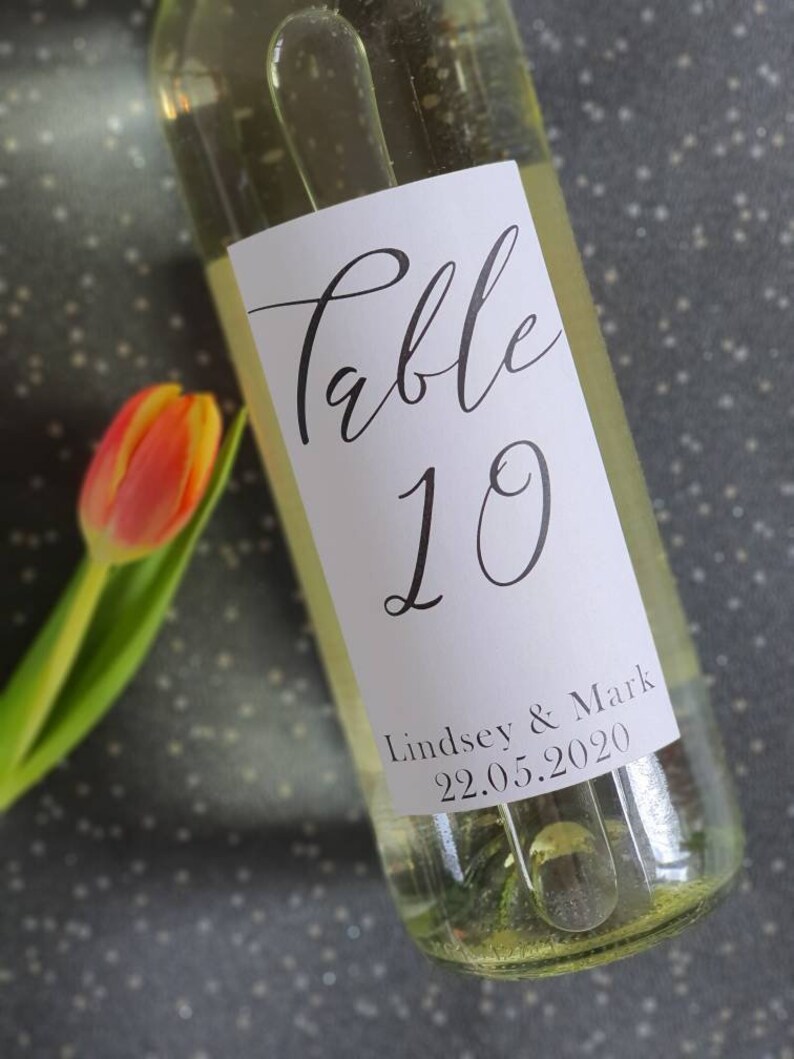 Étiquette personnalisée de bouteille de vin numéro de table Etsy