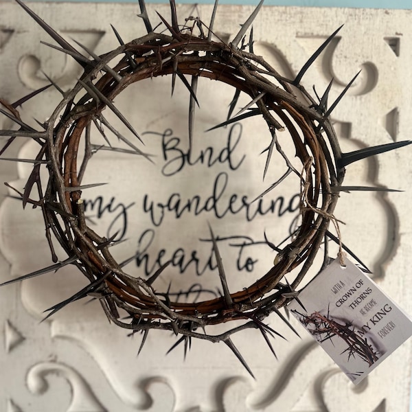 Handmade Jesus Crown of Thorns Authentic Branches 18" Diameter Easter Church Decor Museum Quality