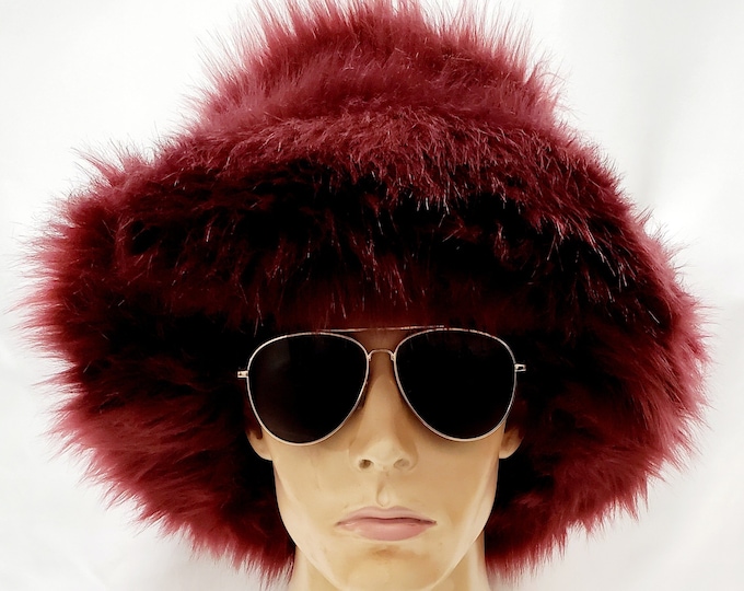 Beautiful Red Fluffy Hat. Very Soft and Warm. Fun Hat That is Fun to ...