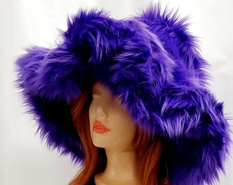 Custom Oversized Faux Fur Bucket Hat 