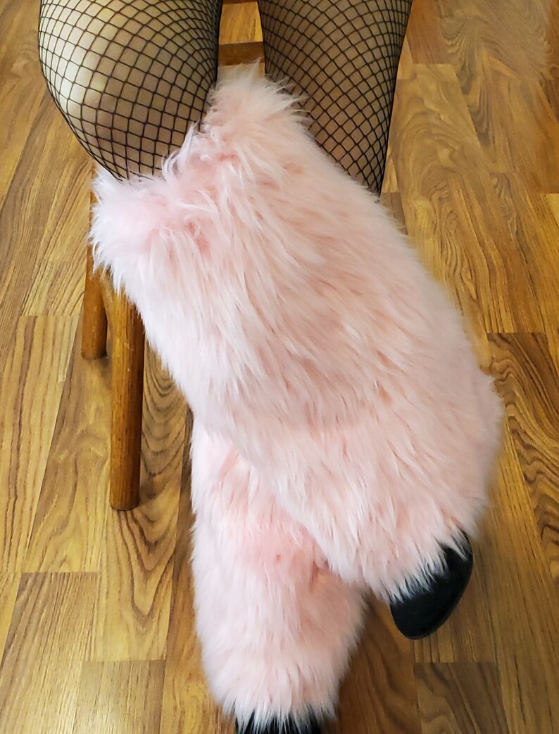 Custom Made to Order Pink Luxury Faux Fur Leg Warmers / Furry Etsy