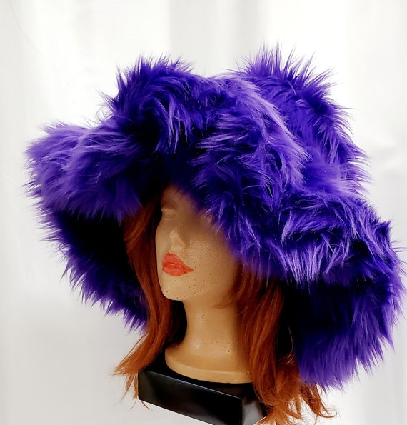 Custom Oversized Faux Fur Bucket Hat 
