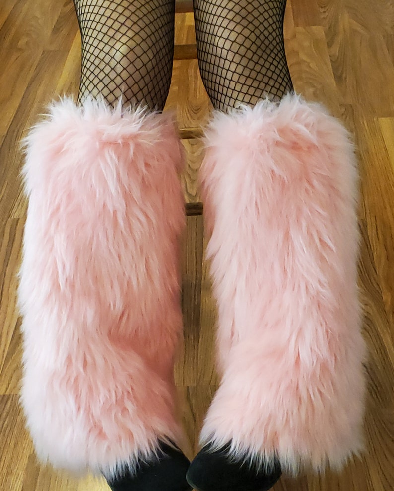Custom Made to Order Pink Luxury Faux Fur Leg Warmers / Furry Etsy