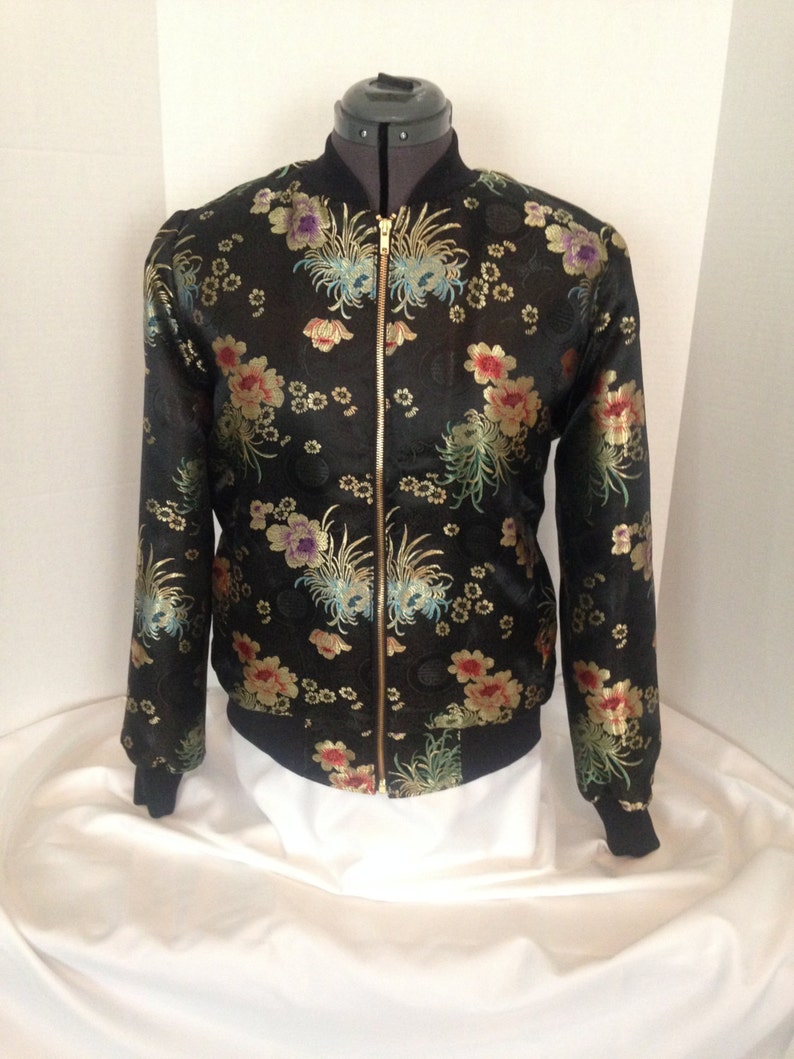 Night Owl Brocade Festival Bomber Jacket