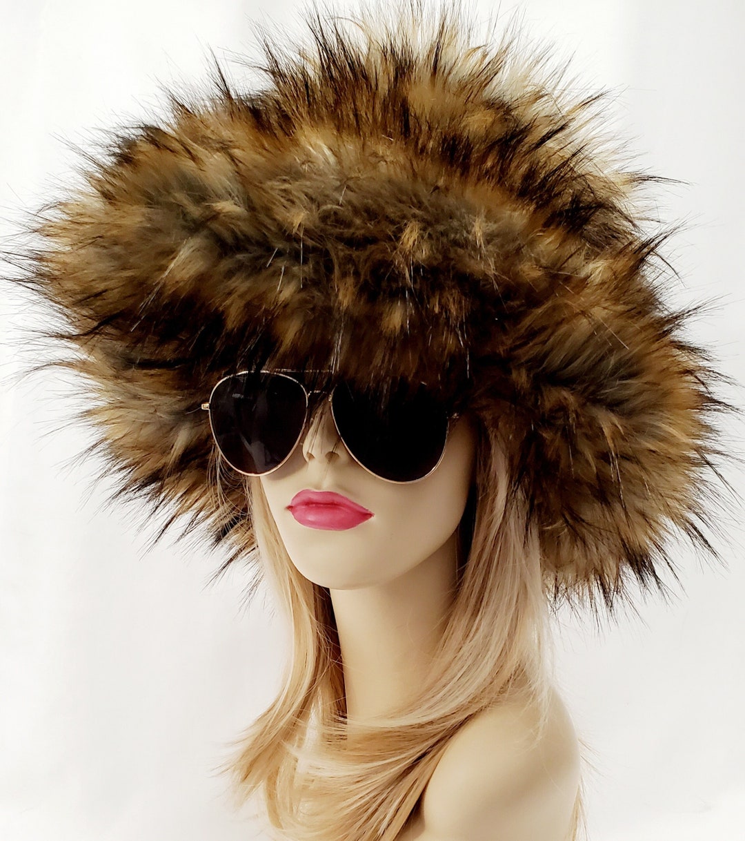 Sahara Fox Faux Fur Bucket Hat / Floppy Hat / Festival Hat / Fuzzy Fur ...