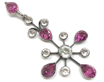 Colgante antiguo de estrella de pasta rosa