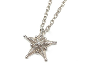 Christian Lacroix 1990s Silver Plated Vintage Star Pendant Necklace