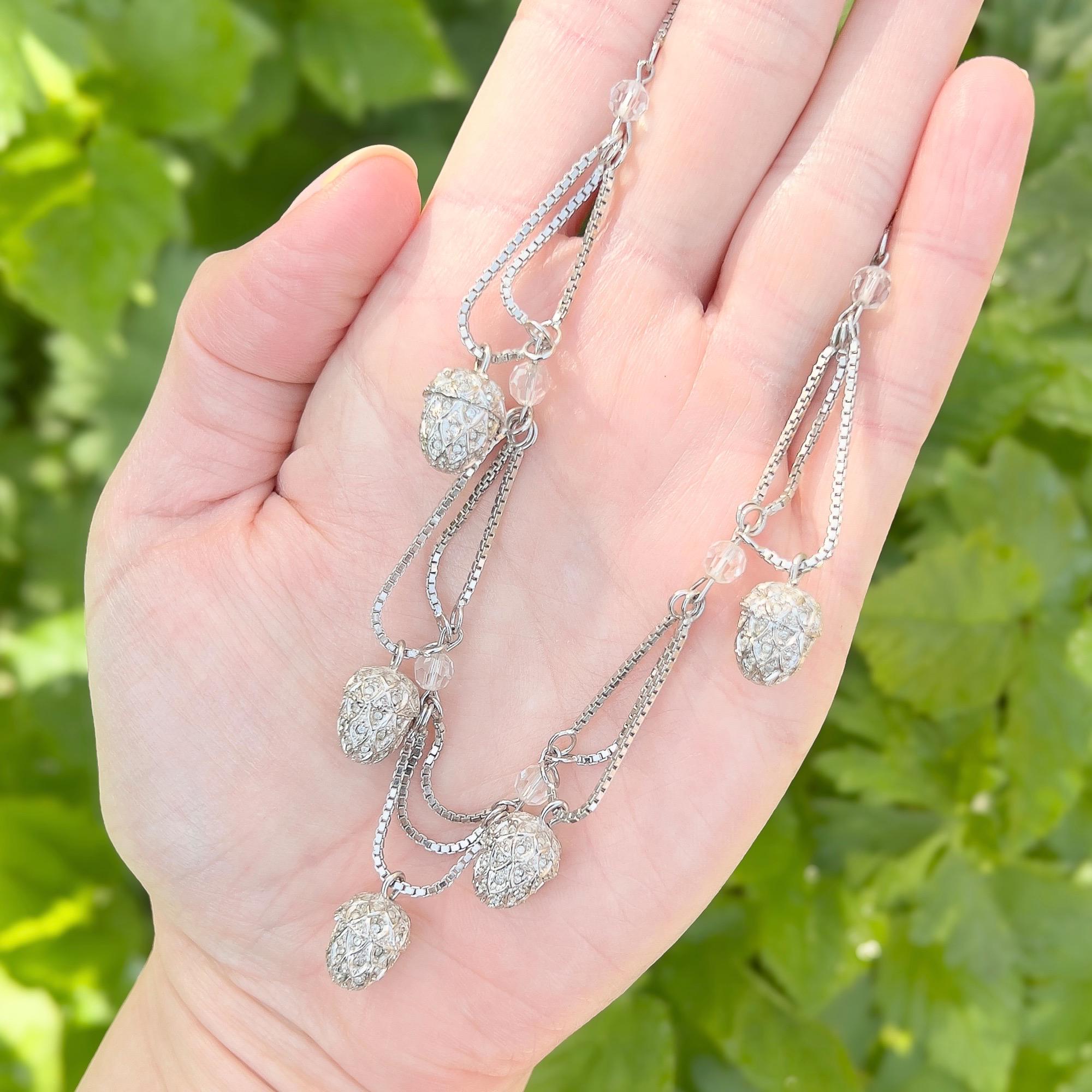 John Galliano for Christian Dior Necklace Vintage 1990s Rhinestone