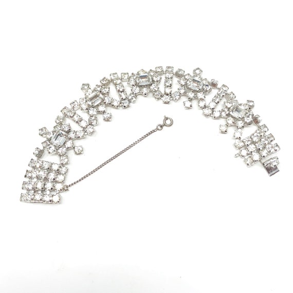 Kramer 1950s Vintage Statement Rhinestone Bracelet