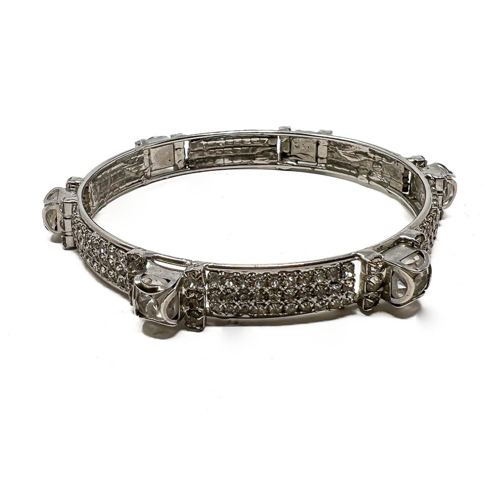 ヴィンテージ　ストーンバングル ヴィンテージ 1960 年代 バングル ラインストーン スタッズ - Etsy 日本