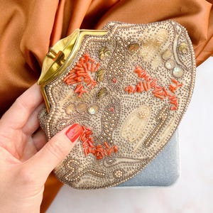 Art Deco Clutch Bag Vintage 1920s Beaded &#39;Under the Sea&#39; Evening Bag