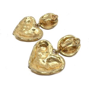 Boucles D'oreilles Pendantes XXL Vintage Edouard Rambaud - Années 1980 - Fermoir Clips