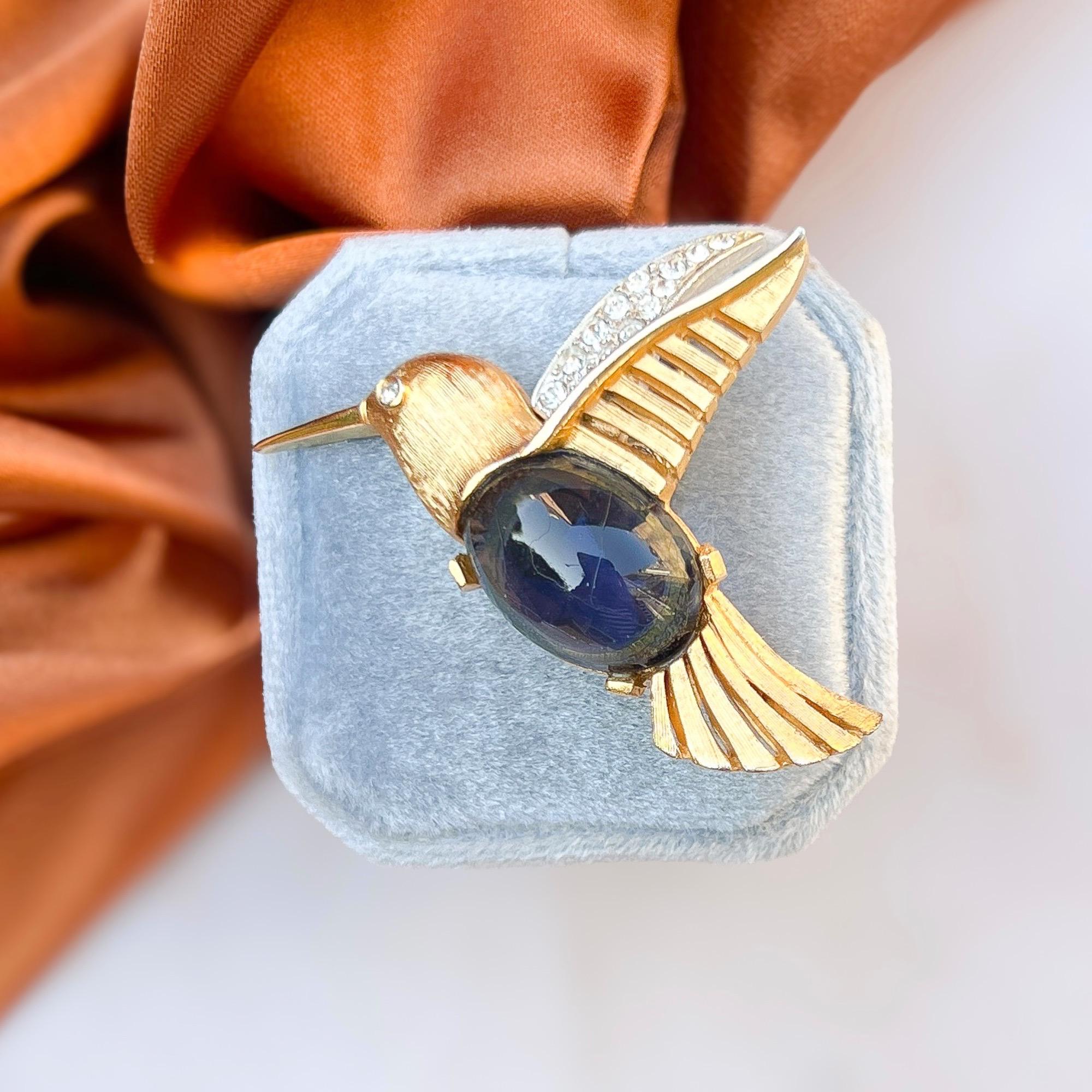 Charel 1950s Brooch Vintage 'jelly Belly' Hummingbird Pin - Etsy