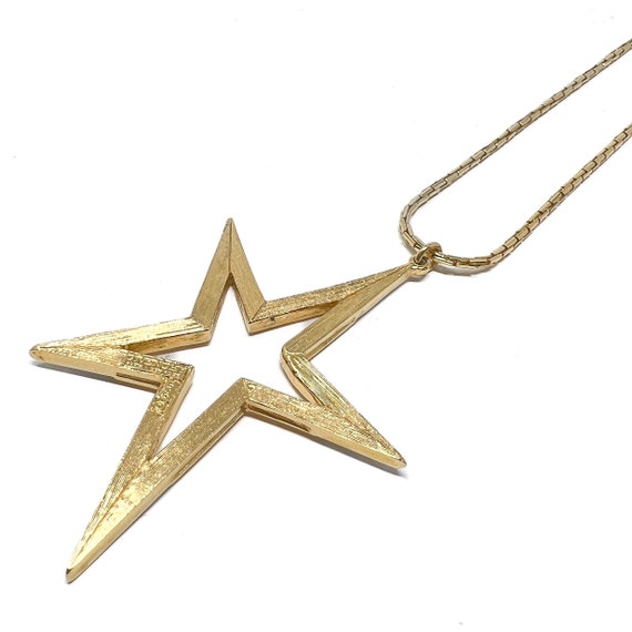 Givenchy 1979 Gold Plated Vintage Star Pendant Necklace - Etsy