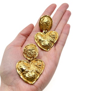 Boucles d'oreilles coeurs martelés