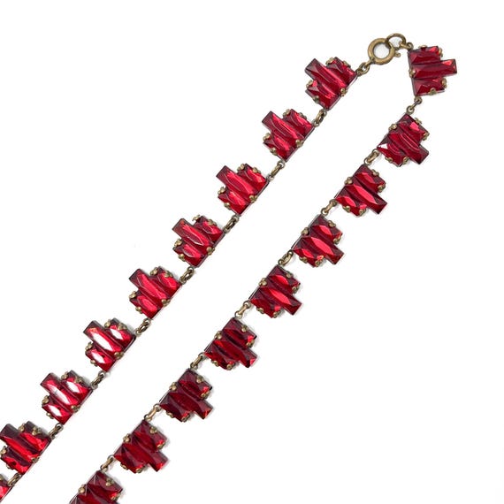 Art Deco 30s Bohemian Choker Multicolor Czech Glass Fringe Necklace