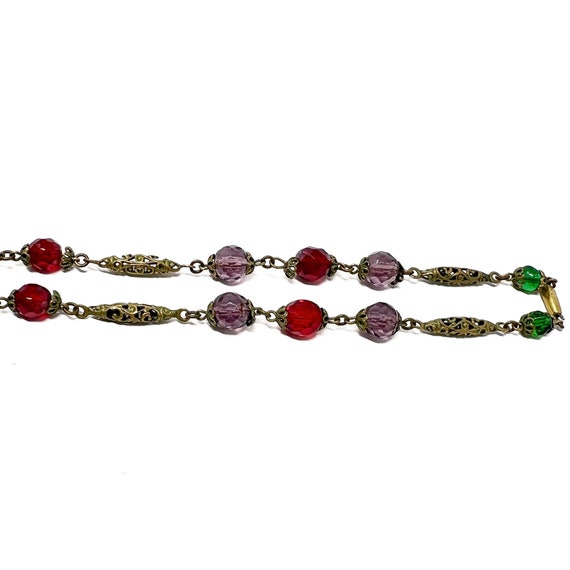 Antique Czechoslovakian Necklace c.1910 Byzantine… - image 9