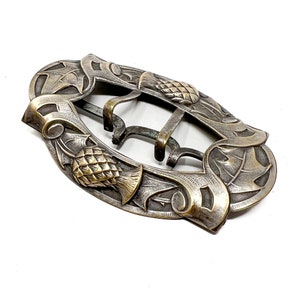 Art Nouveau c.1900 Antique French Thistle Design Buckle