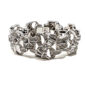 Art Deco Bracelet Vintage 1930s Paste Ribbon Design