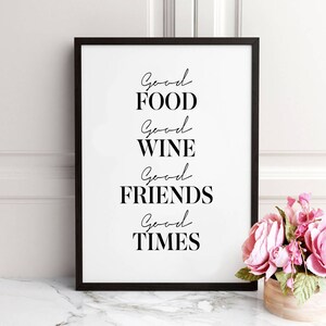 Kitchen prints, Wine print, Food print, Friends quote print, Kitchen printables,Kitchen wall art,Wine wall art,Dining room prints,Bar prints
