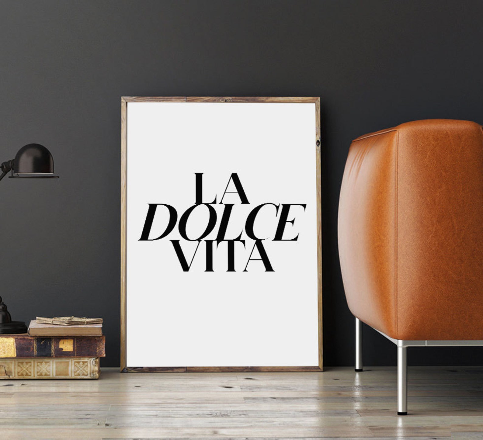 La Dolce Vita Quote Poster Wall Hanging Digital Art Etsy