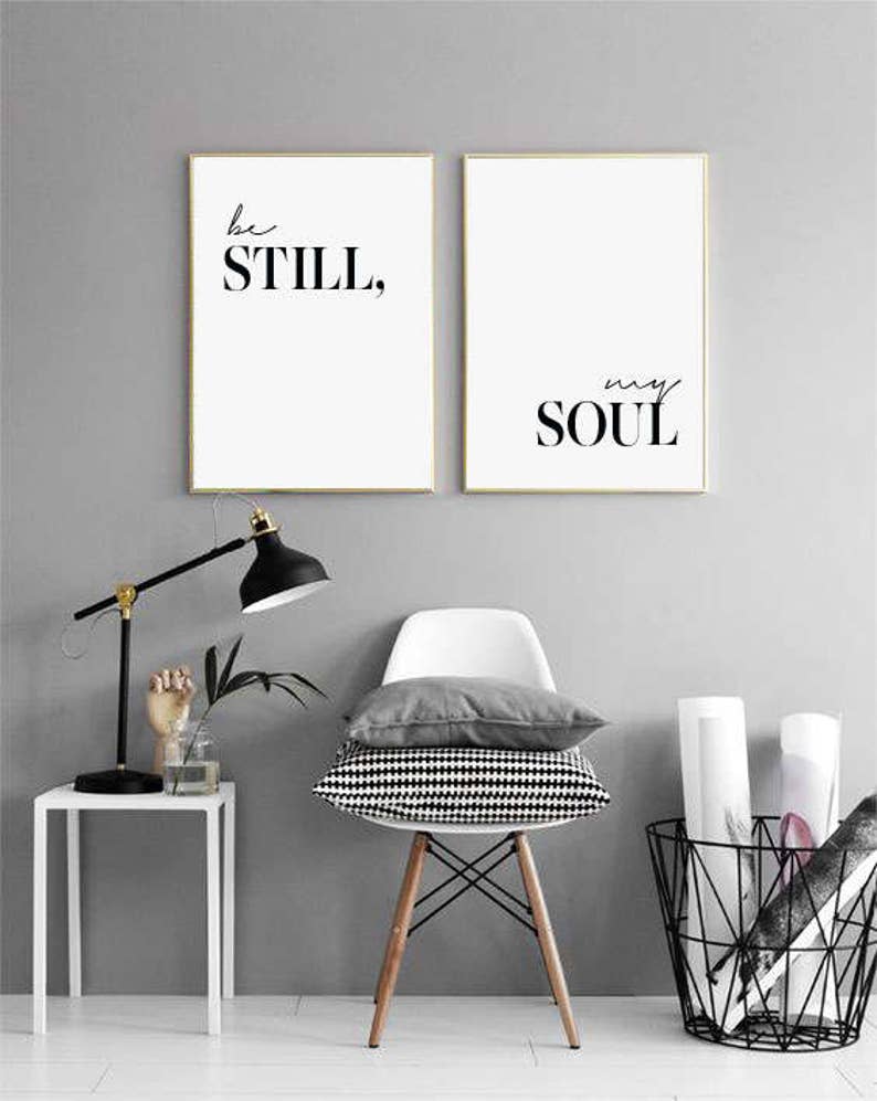 Be Still My Soul, Be Still My Soul Print, Printable Wall Art, Set of 2 ...
