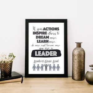 Leadership Wall Art | Leader Quotes | Leader Gifts | Office Wall Art | Leadership Printable Poster | Gift for Leaders