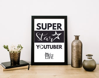 Vlogger Wall Art | Vlog Quotes | Vlog Gifts | Office Wall Art | Vlogger Printable Poster | Gift for Vloggers