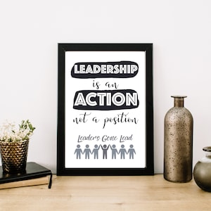 Leadership Wall Art | Leader Quotes | Leader Gifts | Office Wall Art | Leadership Printable Poster | Gift for Leaders