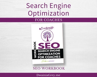 SEO for Coaches | SEO Planner | Search Engine Optimization Workbook | Digital SEO | Keyword Research | Search Engine Optimization Strategies