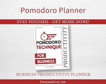 Pomodoro for Business Planner Printable Bundle | Project Planner | Productivity | Time Management | Time Tracker | Business Productivity