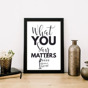 Speaker Wall Art | Speaker Quotes | Speaker Gifts | Office Wall Art | Speaker Printable Poster | Gift for Professional Speaker | Boss Gift