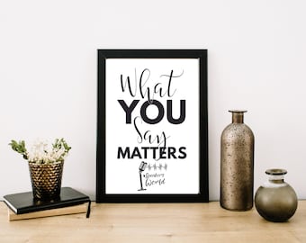 Speaker Wall Art | Speaker Quotes | Speaker Gifts | Office Wall Art | Speaker Printable Poster | Gift for Professional Speaker | Boss Gift